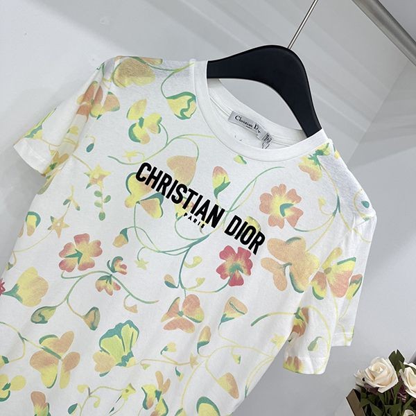 ギフトに最適♪ディオール コットン Tシャツ 偽物 半袖 deq35006